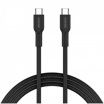 CANYON Cable OnWire 60CL C-C 60W COLOR trenzado 1m negro