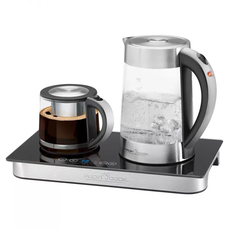 ProfiCook PC-TKS 1056 hervidor 1,7 L negro, acero inoxidable, transparente