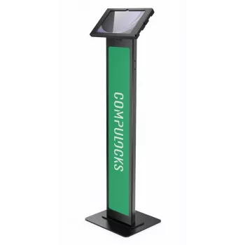 Compulocks Surface Pro 8-11 Apex Enclosure Brandable Floor Stand - Soporte de suelo - para tableta - personalizable - bloqueable - marco de metal - negro