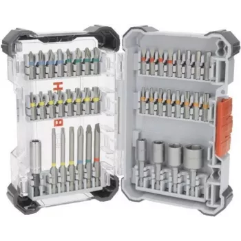 Set de herramientas Bosch 43 piezas maletín Pick and Click - brocas Extra-Hart y accesorios