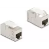 Delock 90718 Acoplador de módulo Keystone RJ45 hembra a RJ45 hembra, Cat.6A, blindado