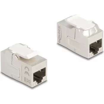 Delock 90718 Acoplador de módulo Keystone RJ45 hembra a RJ45 hembra, Cat.6A, blindado