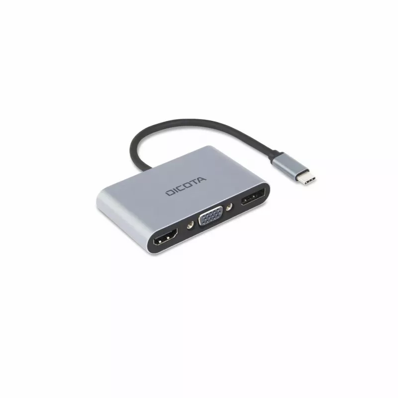 DICOTA D32064 Estación de acoplamiento para dispositivos móviles Tablet/Smartphone/Portátil Plata