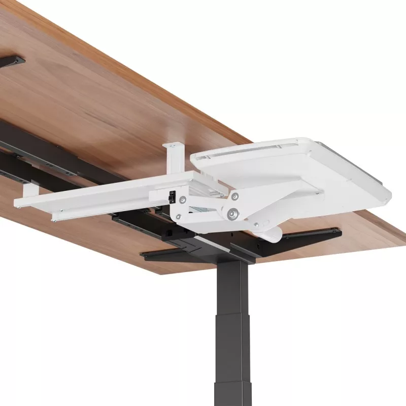 Soporte de teclado MACLEAN MC-156 W — bandeja regulable bajo mesa, carga máx. 5 kg