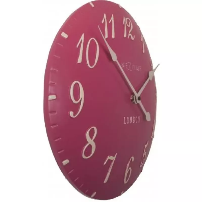 NeXtime Reloj 3084rz London Arabic, Ø34,5 cm, pared, rosa/blanco