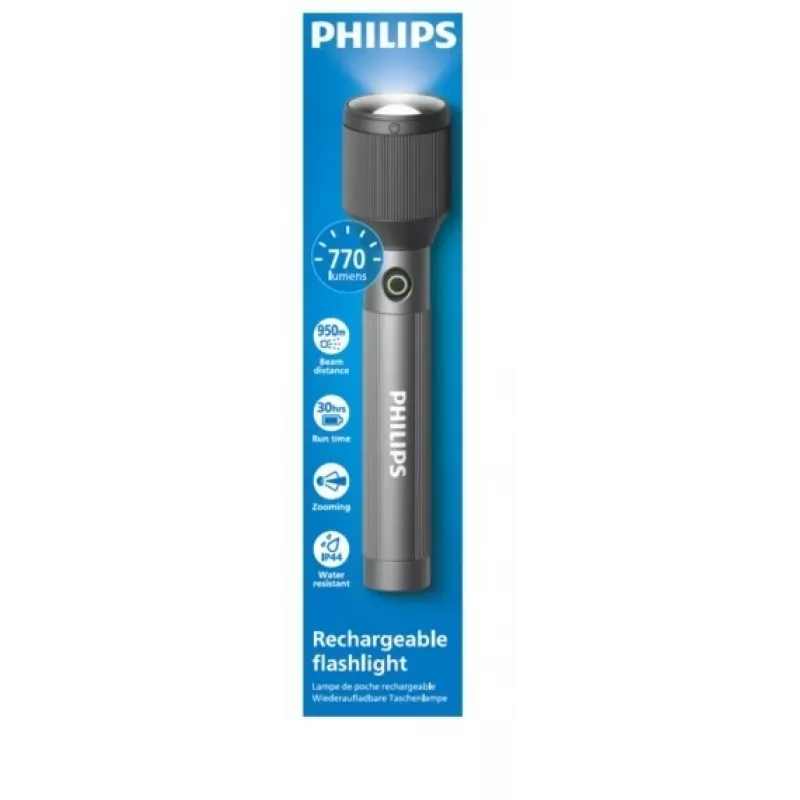 Linterna Philips recargable USB-C 770 lm 3000 mAh