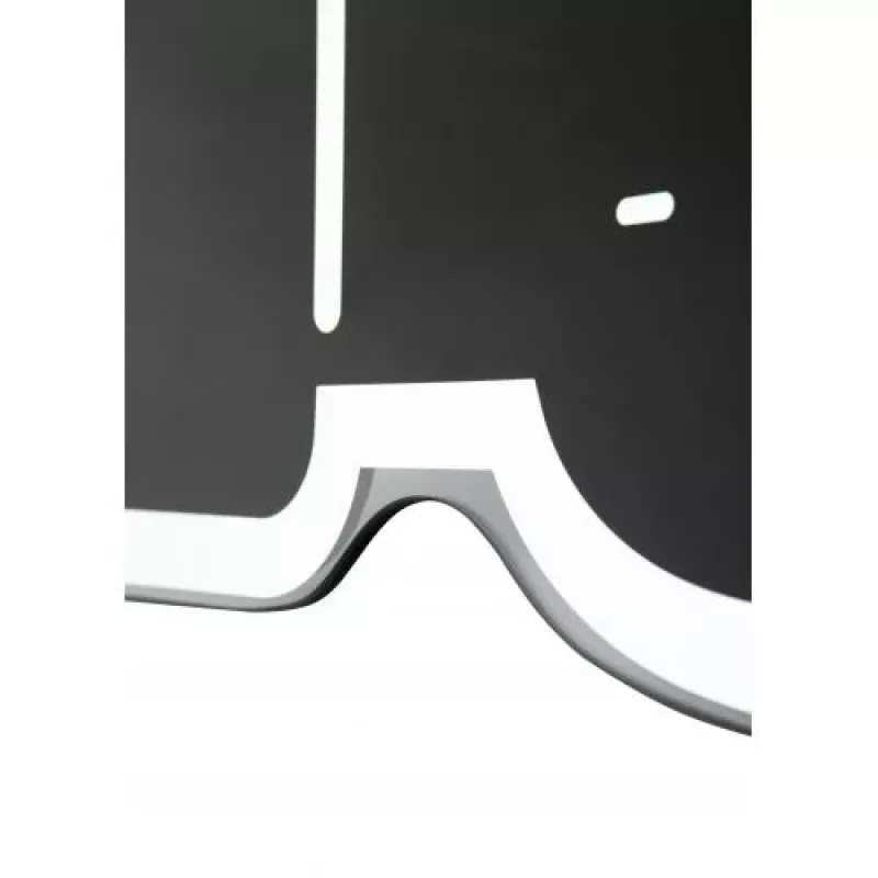 NeXtime Reloj de pared 3072zw Thumbs up, 40,5x41 cm, pared, negro/plateado