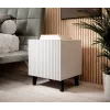 Mesita de noche cama meble PAFOS 2 uds., 45x40x51 cm, blanco mate, MDF/aglomerado, grosor de marco 16 mm