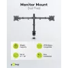 Brazo de monitor Goobay Dual Flex - Pantalla 17-32 inch - Montaje en mesa VESA 75 y 100 mm - Giratorio, orientable e inclinable - Soporte ajustable en altura - Carga máxima
