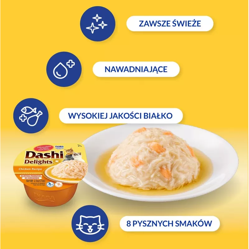 INABA Dashi Delights pollo en caldo - snack para gatos - 70 g