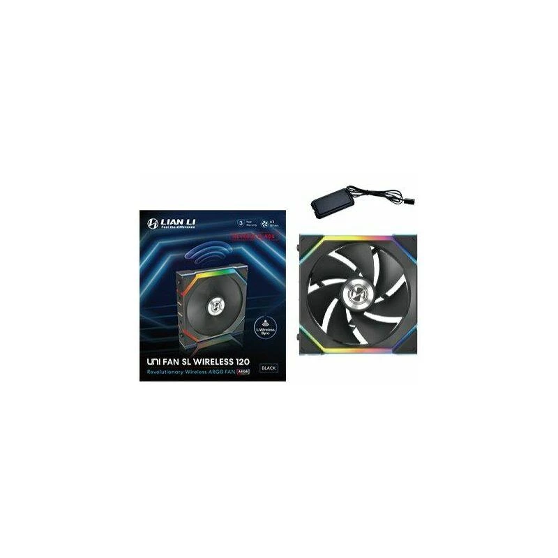Ventilador Lian Li UNI FAN SL-INF Wireless ARGB PWM Reverse Blade 120mm, negro