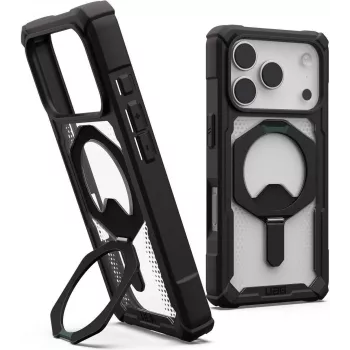 UAG Urban Armor Gear Funda Plasma XTE MagSafe con soporte | Apple iPhone 17 Pro | negro/transparente | 11452711404G (11452711404G)