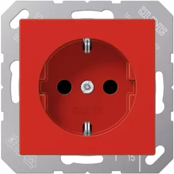 Caja empotrable Jung A 1520 BF RT tipo F, rojo – caja de montaje para tomas empotrables
