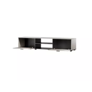 Mueble TV Cama Meble SOHO 180x43x37 cm – superficie color cashmere, marco negro