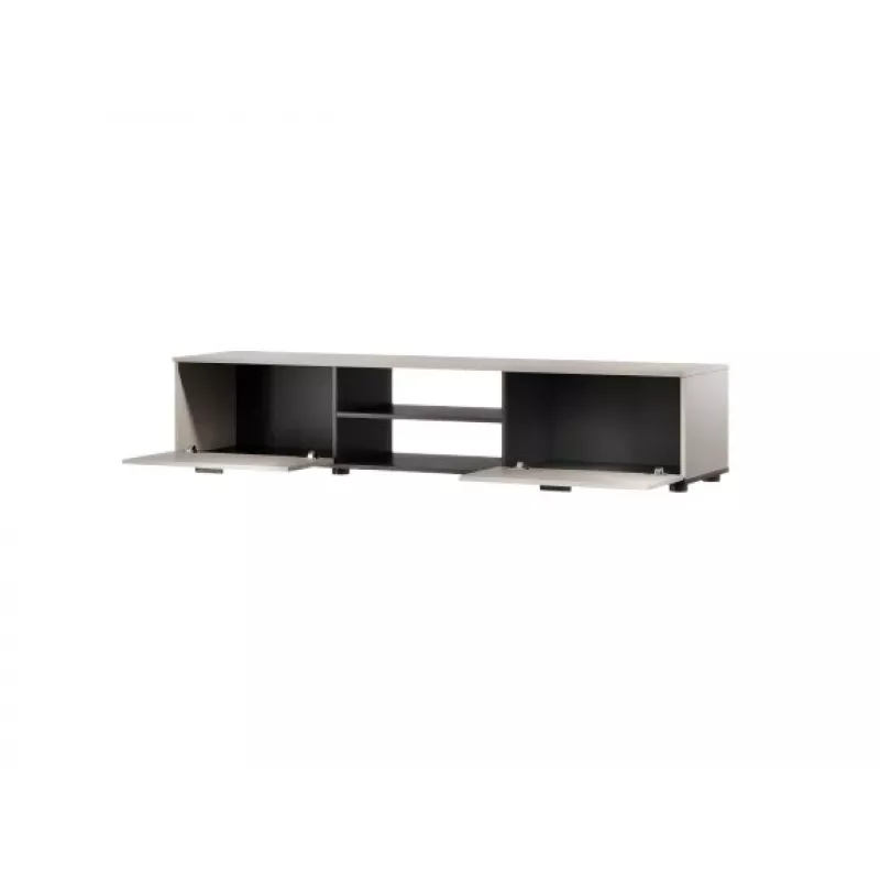 Mueble TV Cama Meble SOHO 180x43x37 cm – superficie color cashmere, marco negro