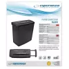 Destructora de documentos Esperanza EN101 corte en tiras 22 cm negra