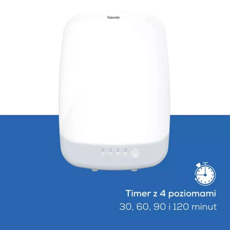 Beurer TL 85 lámpara de luz diurna, 14000 lux, LED, sin parpadeo, sin UV, temporizador, blanca