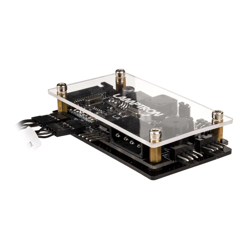 Controlador PCI de ventiladores y LED RGB Lamptron TC20, negro – hub de ventiladores/LED montado en ranura PCI