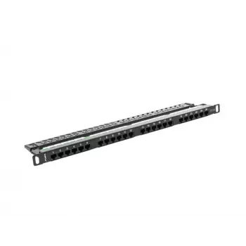 Lanberg PPU5-0024-B - RJ-45 - Cat5, Cat5e - Negro - Metal - Montaje en rack - 0,5HE (PPU5-0024-B)
