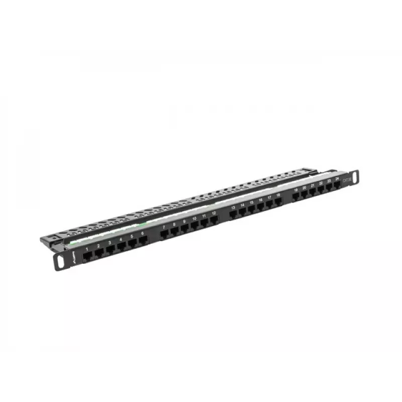 Lanberg PPU5-0024-B - RJ-45 - Cat5, Cat5e - Negro - Metal - Montaje en rack - 0,5HE (PPU5-0024-B)