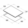Placa integrable CATA TN 604 – 59 cm negra, 4 zonas de cocción, control táctil, indicador LED
