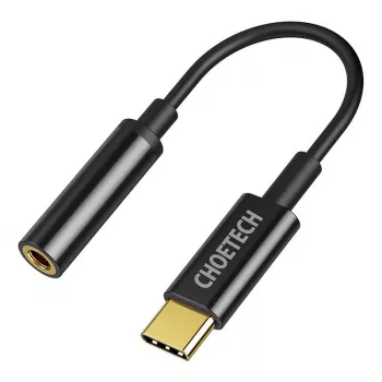 Adaptador de audio CHOETECH USB Type-C (conector macho) a jack de 3,5 mm (conector hembra) Modelo AUX003