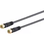 Cable coaxial S/CONN 80094-G-128CP-S 3,75 m tipo F negro