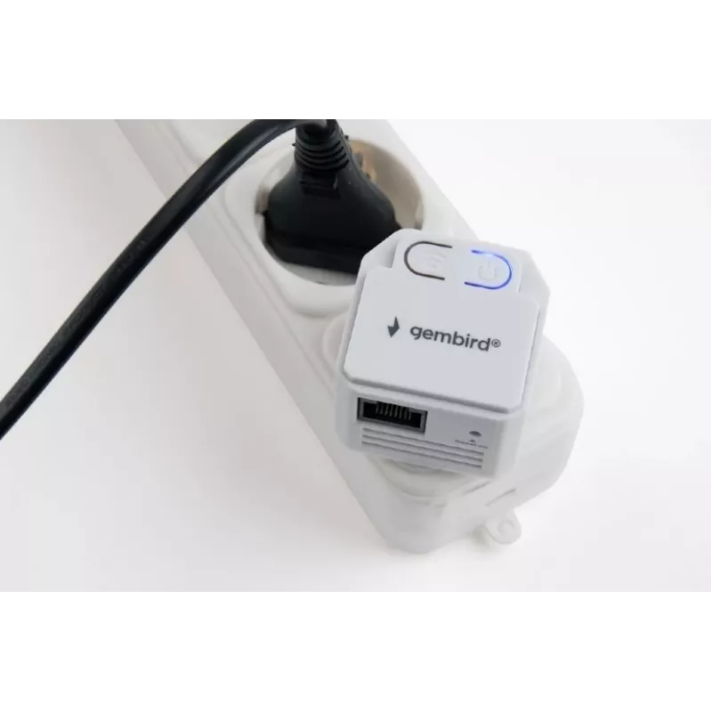Repetidor de red Gembird WNP-RP300-03, 300 Mbit/s, 2,4 GHz, antena interna 3 dBi, 1x RJ-45