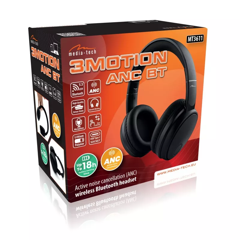 Auriculares BT/ANC 3MOTION Anc BT MT3611