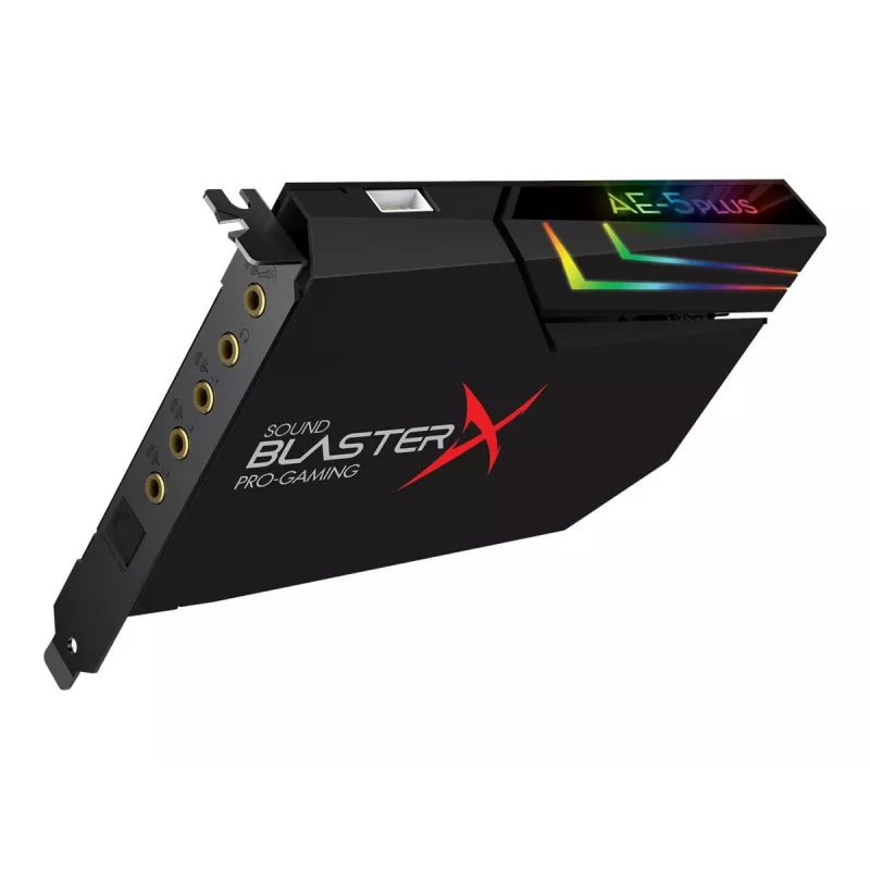 Tarjeta de sonido gaming Creative Sound BlasterX AE-5 Plus Black PCI-e RGB