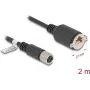 Cable de red DeLOCK M12 X-codificado 8 polos conector hembra a conector hembra RJ45 Cat.6A 2 m negro