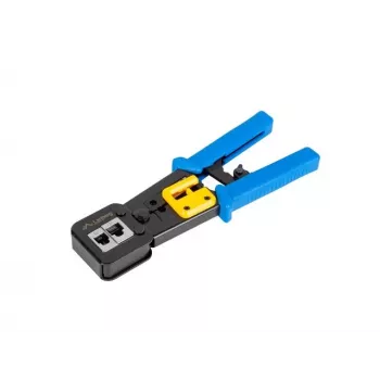 Herramienta de crimpado LANBERG NT-0204 para conectores RJ-45, negro/azul, 272×110,5×30 mm, 140 g