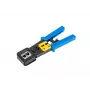 Lanberg NT-0204 crimpadora para conectores pasantes RJ45, RJ12, RJ11, negra/azul