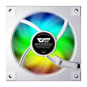 Ventilador de refrigeración Darkflash DM20 blanco 120mm de 3 pines para cajas de PC y refrigeración de CPU