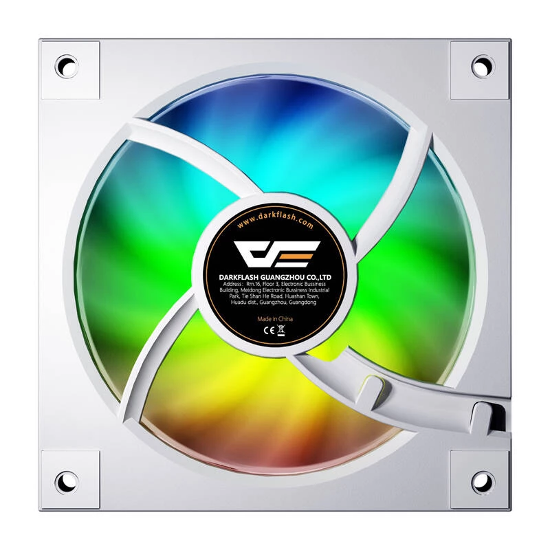 Ventilador de refrigeración Darkflash DM20 blanco 120mm de 3 pines para cajas de PC y refrigeración de CPU