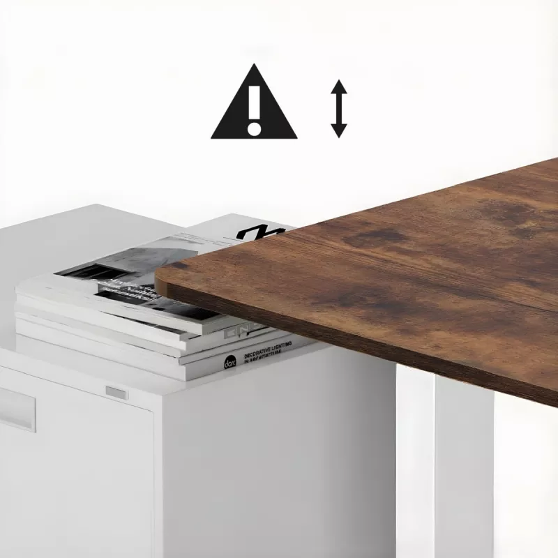 Escritorio con regulación eléctrica de altura ergo office ER-400 W — altura máx. 1160 mm, carga máx. 80 kg