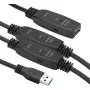 Cable alargador USB 3.0 AF – AM, 20 m