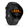 Garmin Forerunner 165 Music reloj deportivo GPS 43 mm, AMOLED 1,2" 390 x 390, 4 GB, correa de silicona, contorno de muñeca 126–203 mm, negro/gris pizarra (010-02863-30)