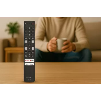 Mando a distancia universal SAVIO RC-15 para TCL SMART TV, IR inalámbrico, negro, alcance 10 m