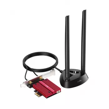 Tarjeta de red WLAN Bluetooth interna Cudy WE9300S PCIe, Wi-Fi 7 (802.11be) tribanda 2.4/5/6 GHz, 5765 Mbit/s, Bluetooth 5.4, antena externa 2x2
