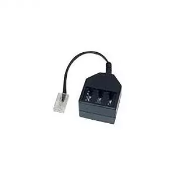 Helos - adaptador telefónico - RJ-11 (M) a TAE-NFN (H) - 10 cm - negro