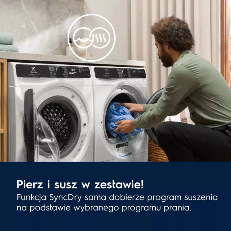 Secadora Electrolux EW7D585UCP 8 kg bomba de calor, secado por condensación