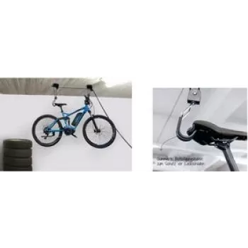 Elevador de bicicleta FISCHER PROFIPLUS — capacidad de carga 57 kg, negro