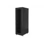 Armario rack Lanberg FF01-8042-23B de suelo de 19 pulgadas 42U 800x1000 mm, puerta de malla perforada, flat pack, negro
