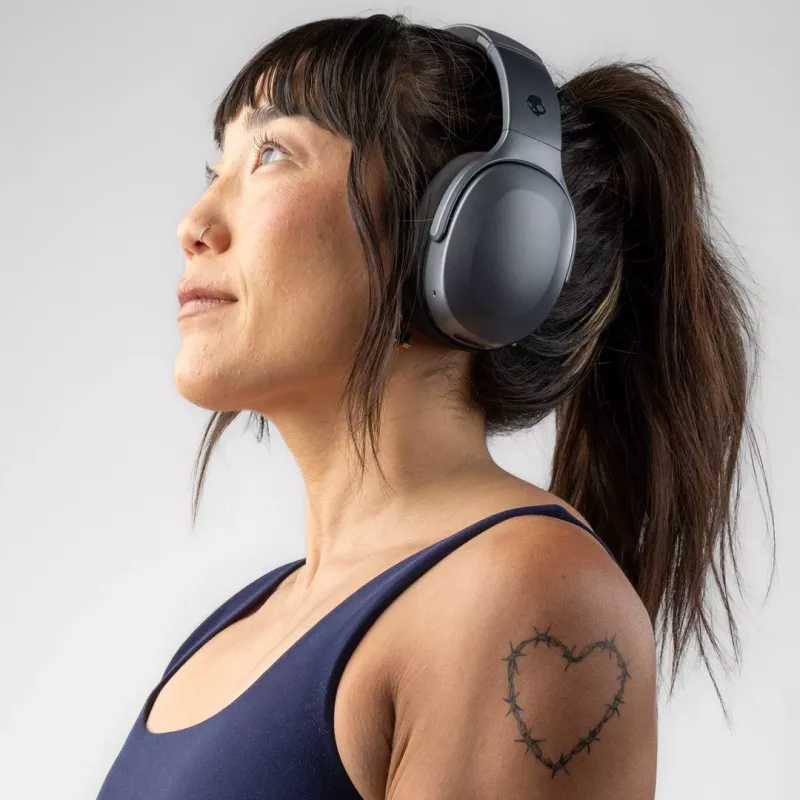 Skullcandy Crusher 540 Active S6EVW-T992 auriculares over-ear, inalámbricos y con cable, Bluetooth, Sensory Bass, batería de 40 h, plegables, Black Coal