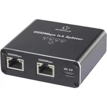 Renkforce RF-GES-400 Switch de red RJ45 4 puertos alimentación por USB (RF-6739680)