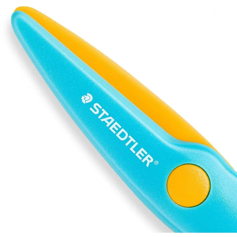 Tijeras Staedtler Noris Junior corte recto azul amarillo 100 mm