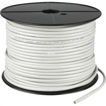 Cable de red Wentronic Goobay CAT 5e, F/UTP, gris, 100 m - mezcla de cobre CCA, AWG 26/7 (hilo), PVC (68706)