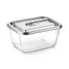 Recipiente de vacío de cristal con tapa de plástico Caso | VacuBoxx acero inoxidable XL | transparente