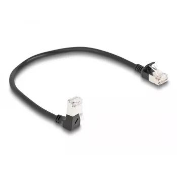 Cable de red DeLOCK RJ45 Cat.6A 0,25 m negro